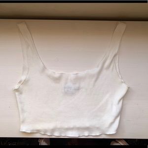 Princess Polly white tank crop top